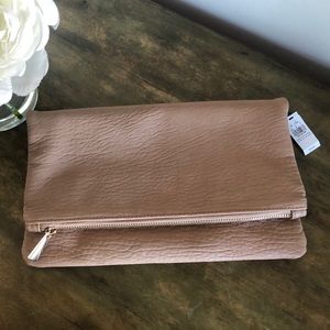Express Beige Clutch Handbag New With Tags